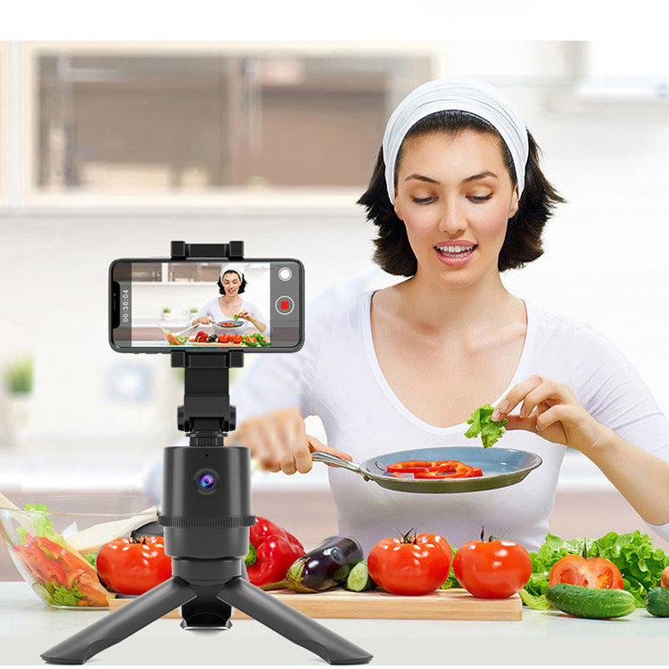 360 Intelligent Tracking Pan Tilt Object Tracking Camera Selfie Pole Live AI Face Recognition Mobile Phone Bracket | حامل هاتف ذكي بتتبع الوجه 360 درجة بالذكاء الاصطناعي