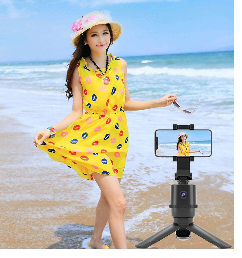 360 Intelligent Tracking Pan Tilt Object Tracking Camera Selfie Pole Live AI Face Recognition Mobile Phone Bracket | حامل هاتف ذكي بتتبع الوجه 360 درجة بالذكاء الاصطناعي