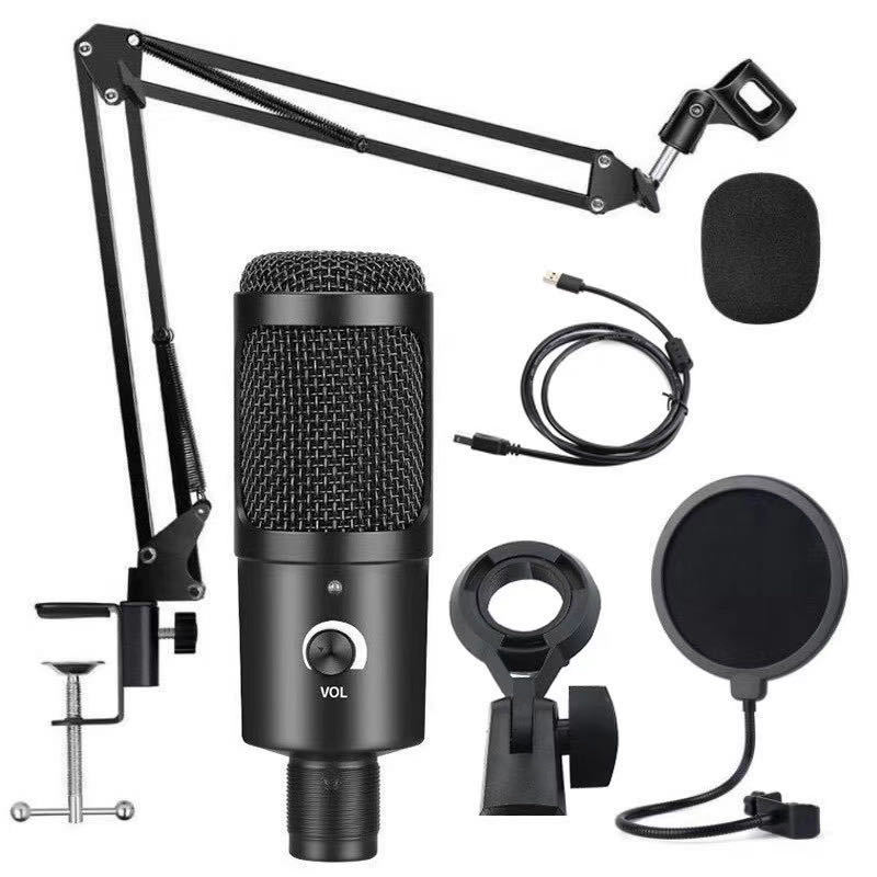 مايكروفون كوندنسر USB للكمبيوتر والبث المباشر 192KHz | Computer USB Live Condenser Microphone 192KHz 24Bit