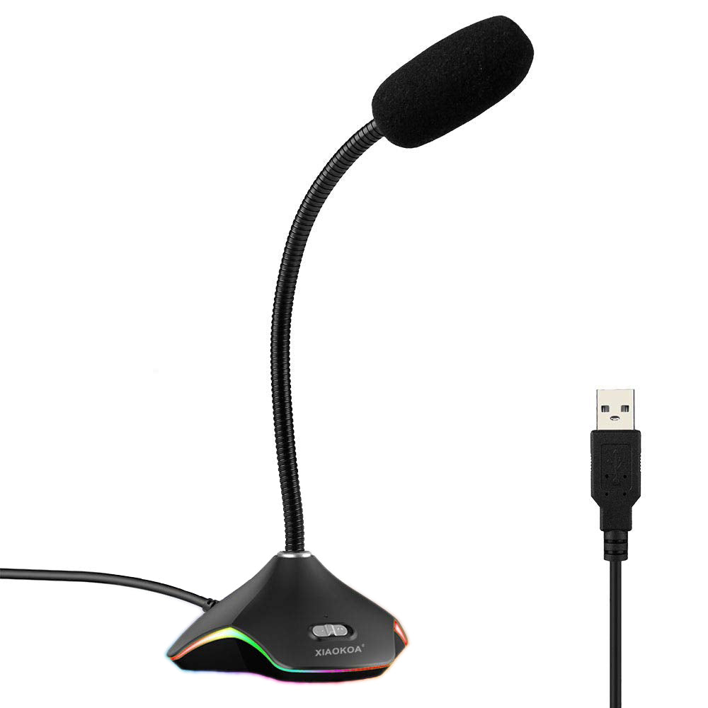 مايكروفون RGB للكمبيوتر والألعاب والبث المباشر | RGB Computer Gaming Live Streaming Microphone