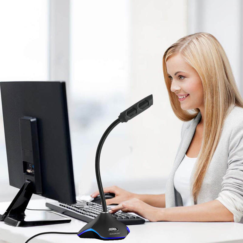 مايكروفون RGB للكمبيوتر والألعاب والبث المباشر | RGB Computer Gaming Live Streaming Microphone