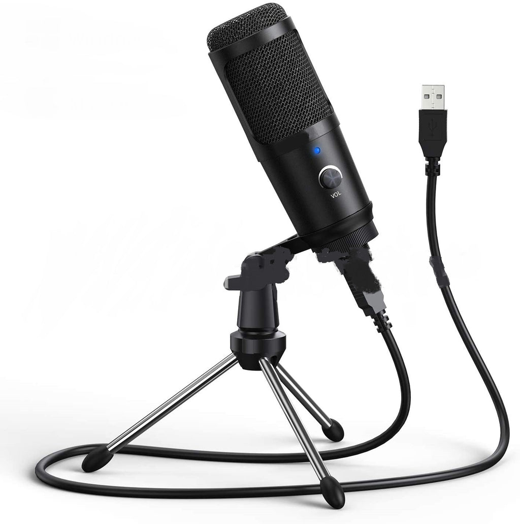 طقم مايكروفون تسجيل وبث مباشر مع حامل مكتبي متوافق مع iPhone | iPhone Compatible Live Recording Microphone Desktop Tripod Set