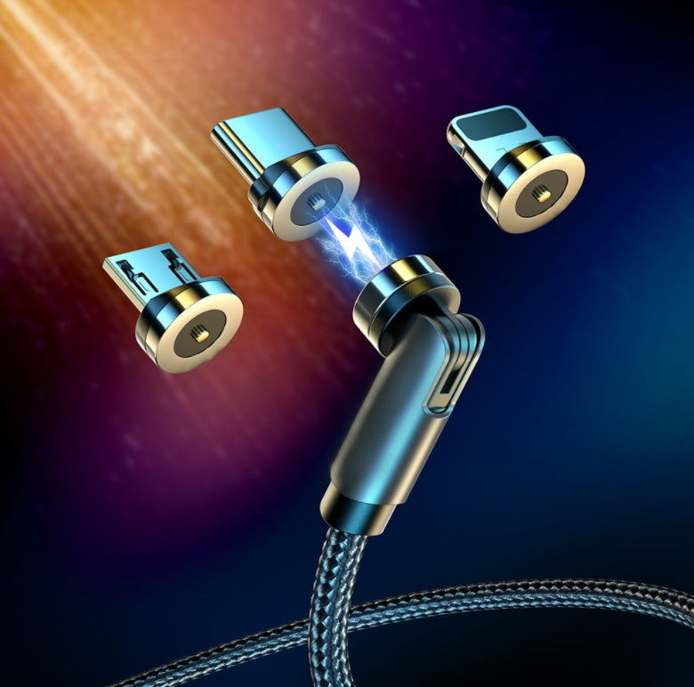 كابل شحن مغناطيسي دوار 360 درجة سريع الشحن | Essager Rotate Magnetic Cable 360 Degree USB Type C Fast Charging