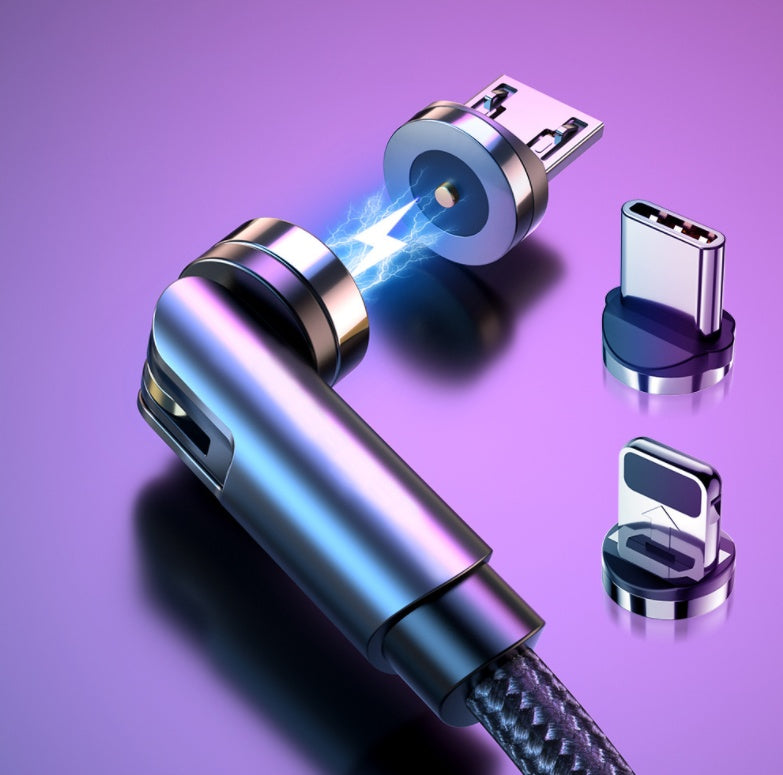 كابل شحن مغناطيسي دوار 360 درجة سريع الشحن | Essager Rotate Magnetic Cable 360 Degree USB Type C Fast Charging