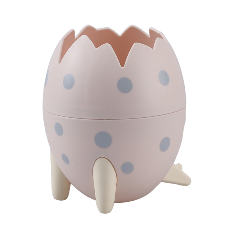 حافظة تخزين مكتبية ديناصور | Desktop Storage Box Pen Holder Organizer Eyebrow Pencil Glasses Dinosaur Egg Storage Bucket Fashion Cartoon