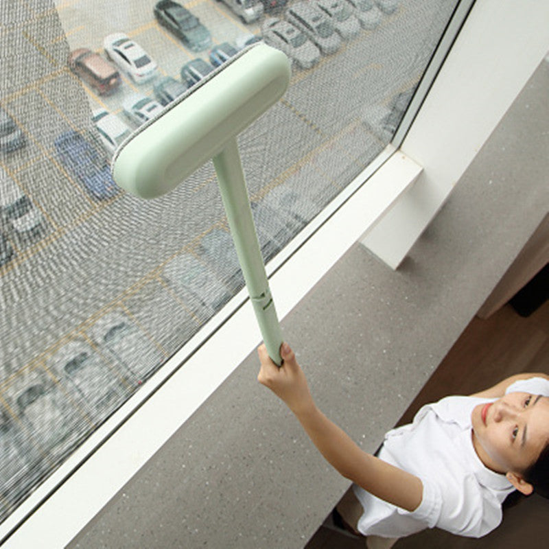 فرشاة تنظيف النوافذ والشاشات بمقبض طويل | Household Long-Handled Screen Window Cleaning Brush