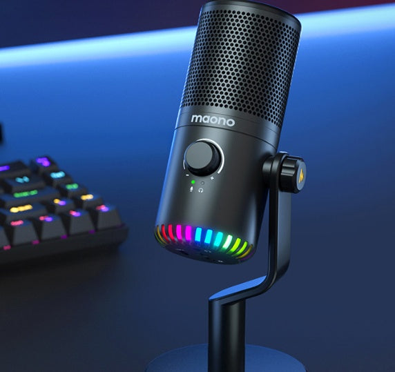 مايكروفون الألعاب والبث المباشر مع إلغاء الضوضاء | Esports Gaming Microphone Live Streaming Noise Cancelling