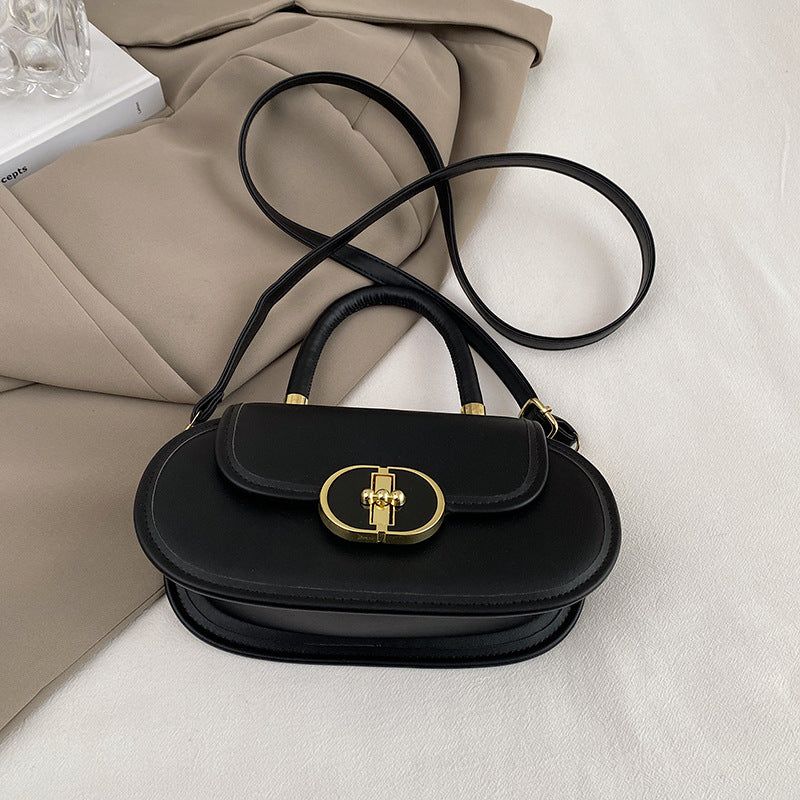 حقيبة توت ريترو مات فاخرة مع حقيبة دائرية صغيرة سحاب | Premium Retro Matte Tote Bag Autumn Crossbody Mini Round Bag
