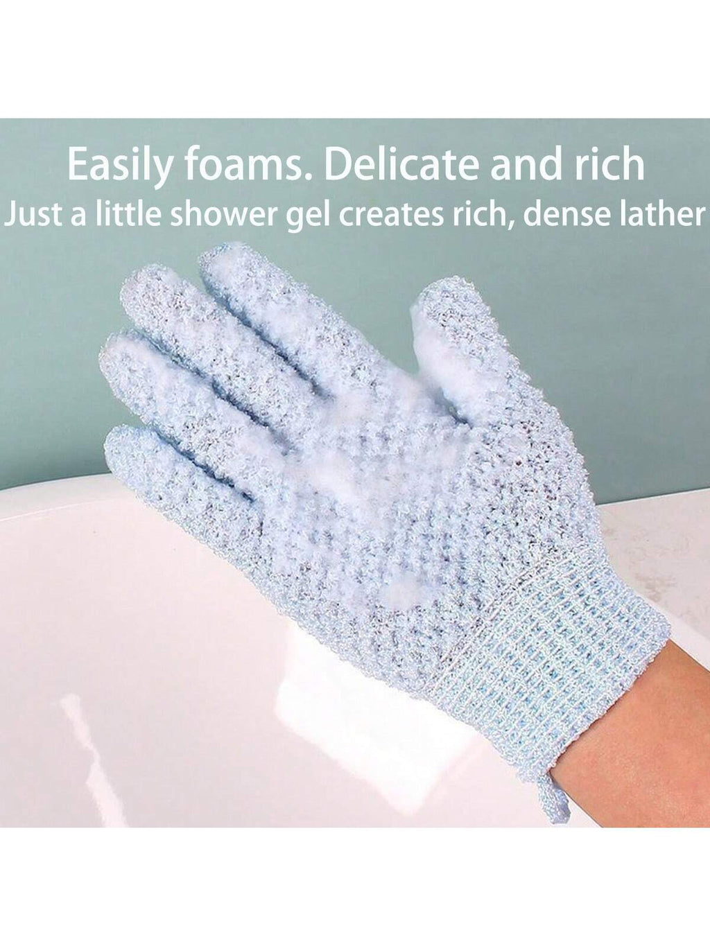 1/2 Pieces Exfoliating Shower Gloves, Shower Gloves Towel Bath Gloves, Reversible Exfoliating Gloves for Spa, Massage and Body Scrub, Body Scrub Bath Accessories Home Bathroom Decor Fall Decor Back to School