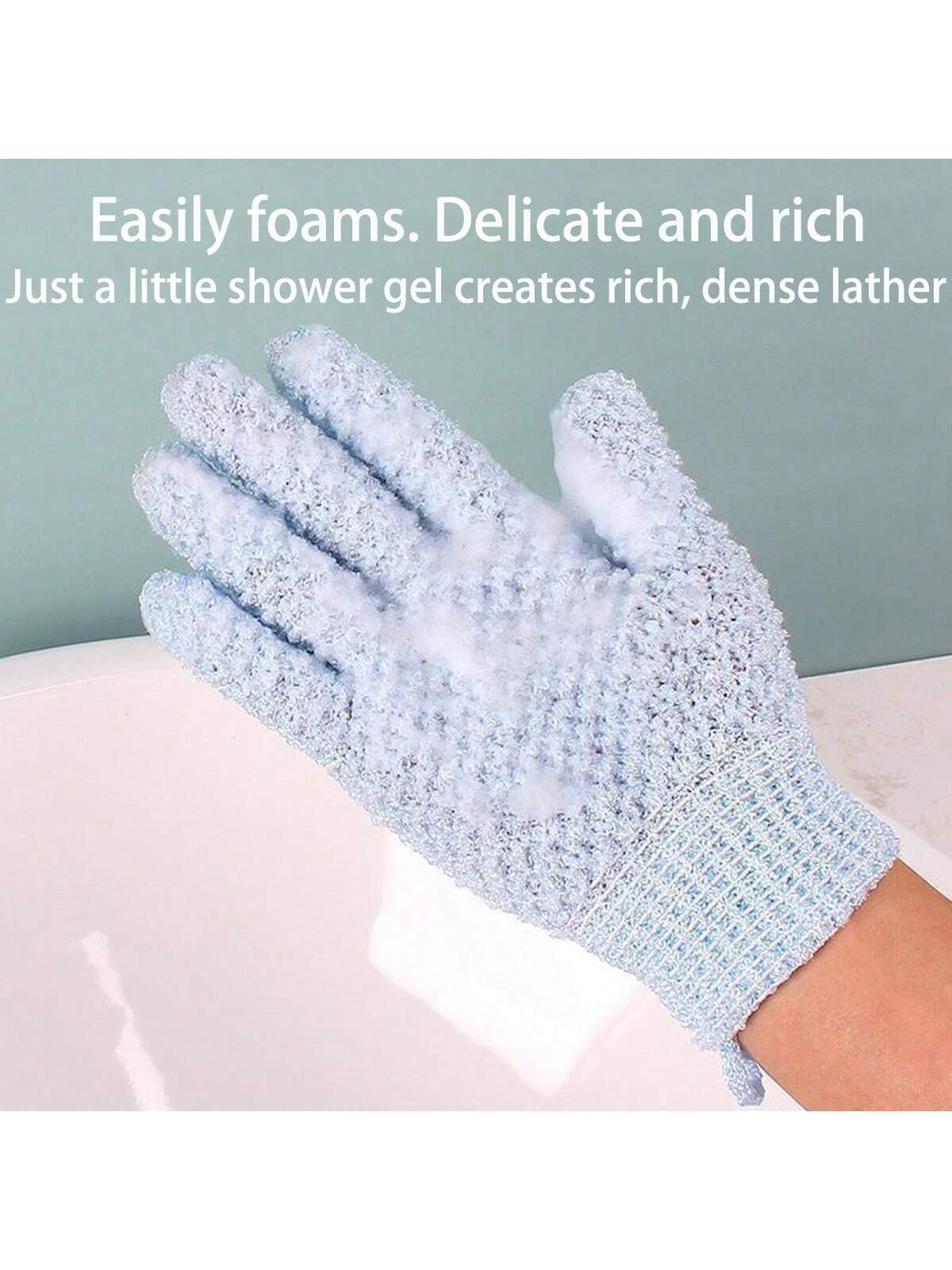 1/2 Pieces Exfoliating Shower Gloves, Shower Gloves Towel Bath Gloves, Reversible Exfoliating Gloves for Spa, Massage and Body Scrub, Body Scrub Bath Accessories Home Bathroom Decor Fall Decor Back to School