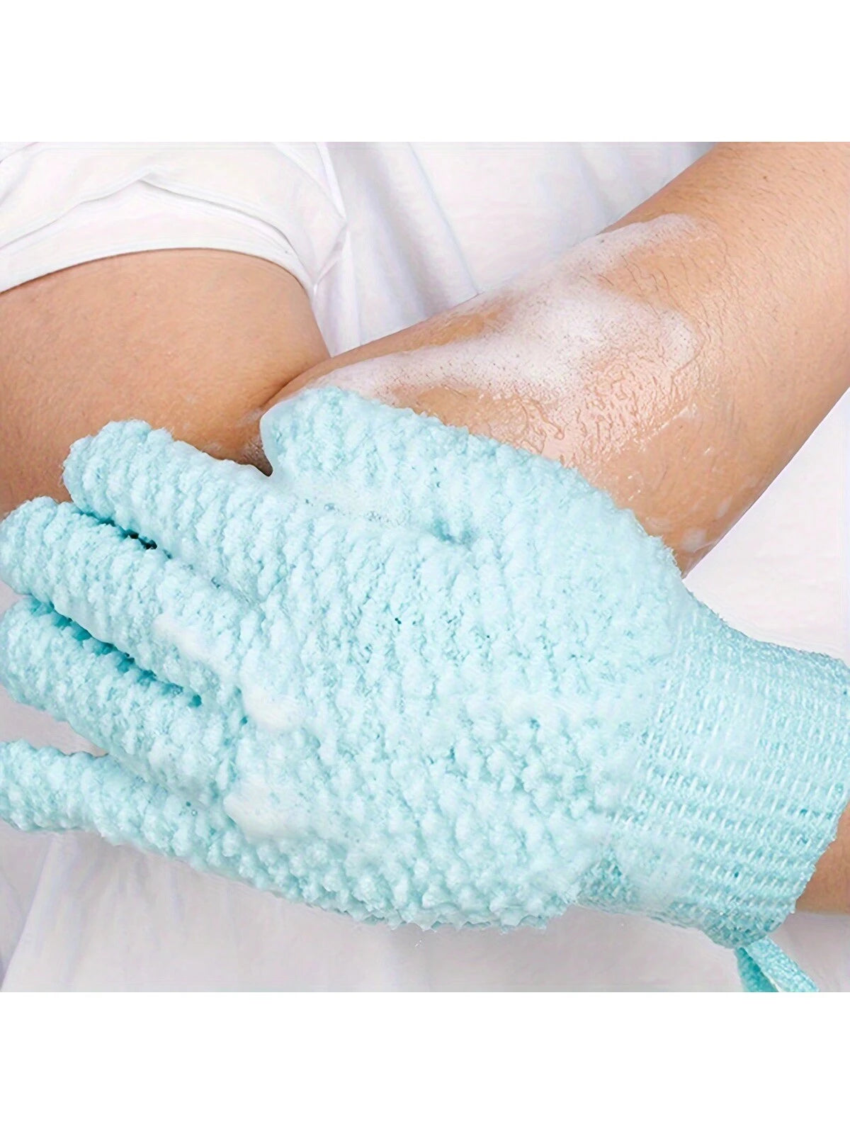 1/2 Pieces Exfoliating Shower Gloves, Shower Gloves Towel Bath Gloves, Reversible Exfoliating Gloves for Spa, Massage and Body Scrub, Body Scrub Bath Accessories Home Bathroom Decor Fall Decor Back to School