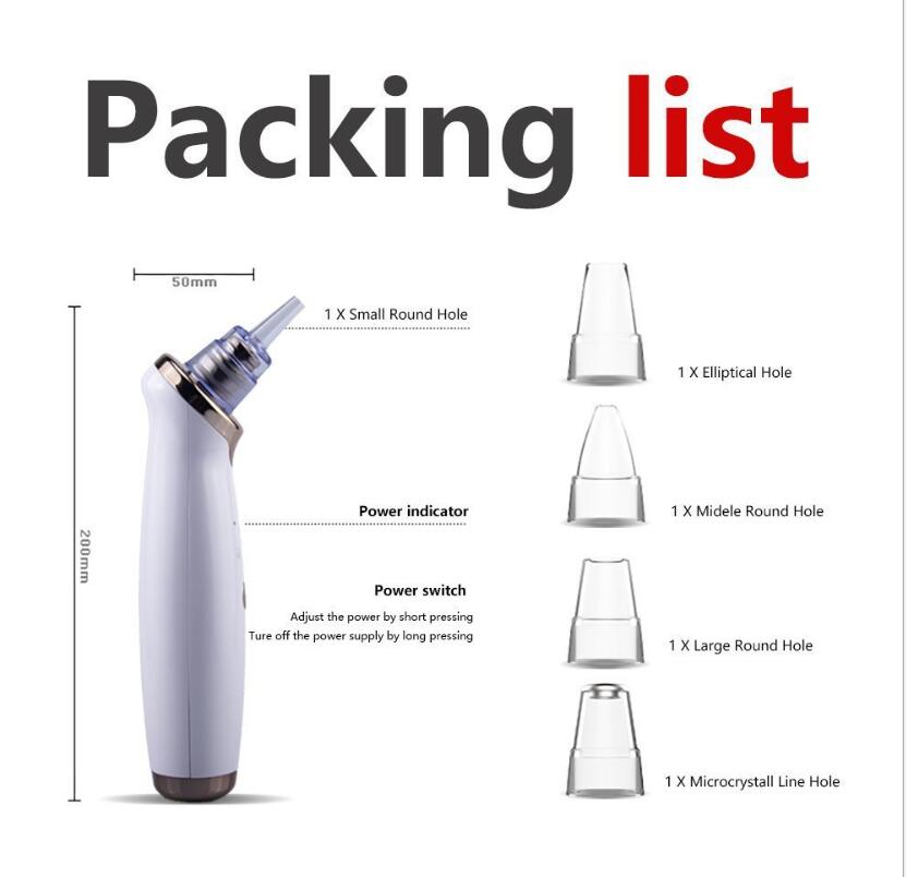 جهاز شفط الرؤوس السوداء الكهربائي لغسيل الوجه | Blackhead Instrument Electric Suction Facial Washing