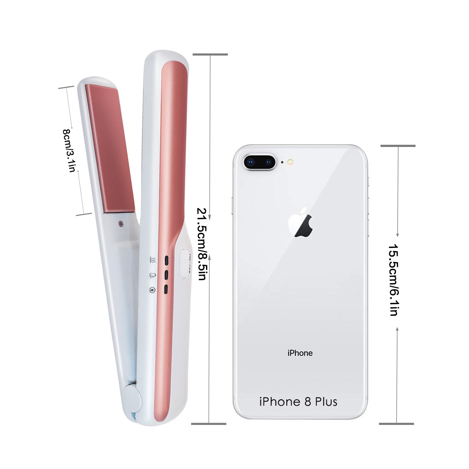 مكواة شعر لاسلكية بشحن USB | USB Wireless Charging Hair Straightener