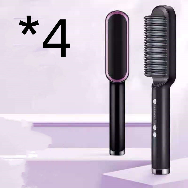 مكواة شعر 2 في 1 مع تجعيد | New 2 In 1 Hair Straightener Hot Comb Curling Tong Electric Hair Brush