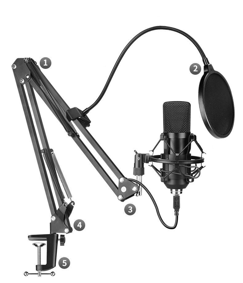 طقم ميكروفون BM-700 احترافي | Microphone Set BM-700 Condenser