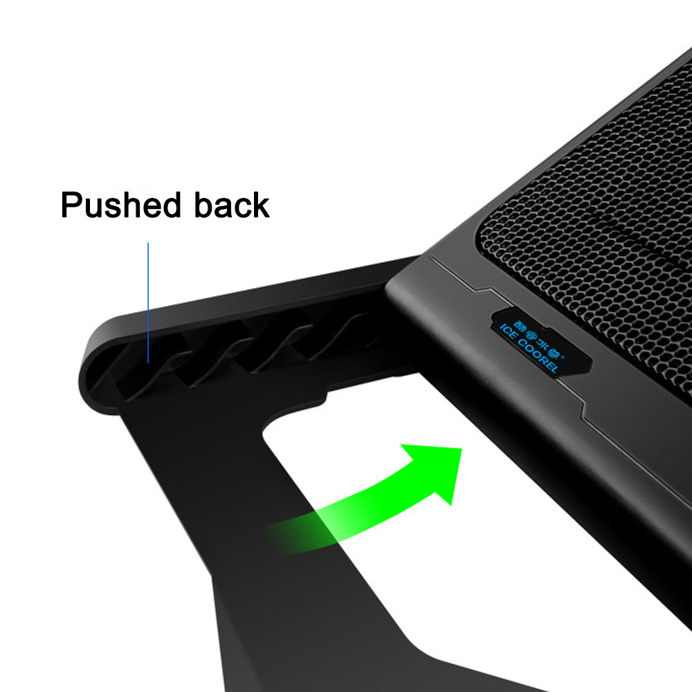 لوحة تبريد لابتوب بشاشة LCD وسرعات متعددة بحامل قابل للتعديل | Laptop Cooling Board LCD Display Multi-speed With Adjustable Stand