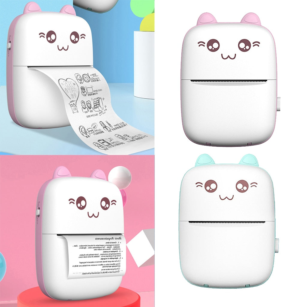 طابعة صغيرة محمولة بلوتوث وايفاي لطباعة الصور من الهاتف | Mini Printer Portable Bluetooth WiFi Mobile Phone Photo Pocket Printer