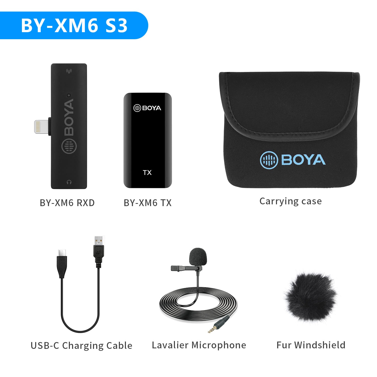 مايكروفون BOYA BY-XM6 لاسلكي احترافي للهاتف والكاميرا | BOYA BY-XM6 Wireless Microphone for Mobile Phone SLR Camera