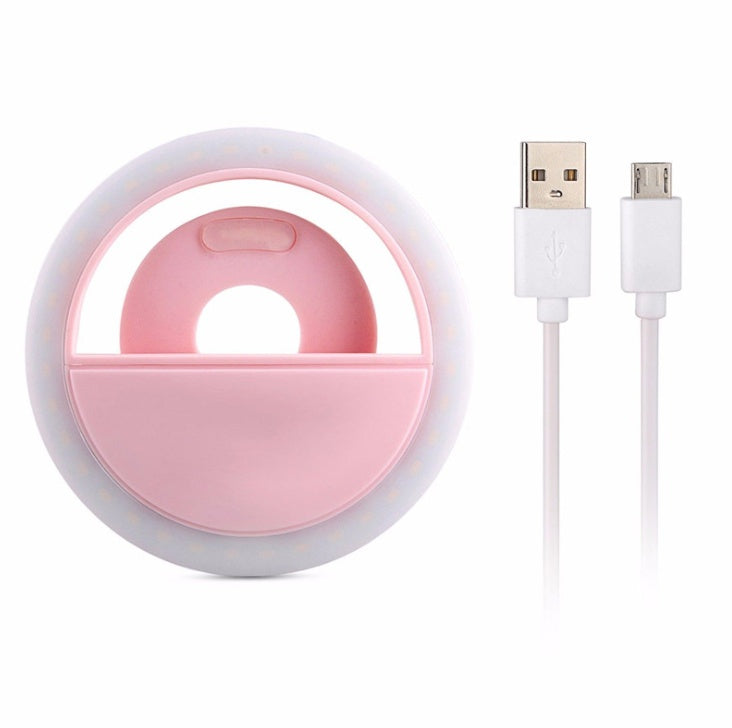 سيلفي سماعة الموبايل USB موديل RK12 | الهاتف المحمول صورة شخصية ملء ضوء USB شحن RK12