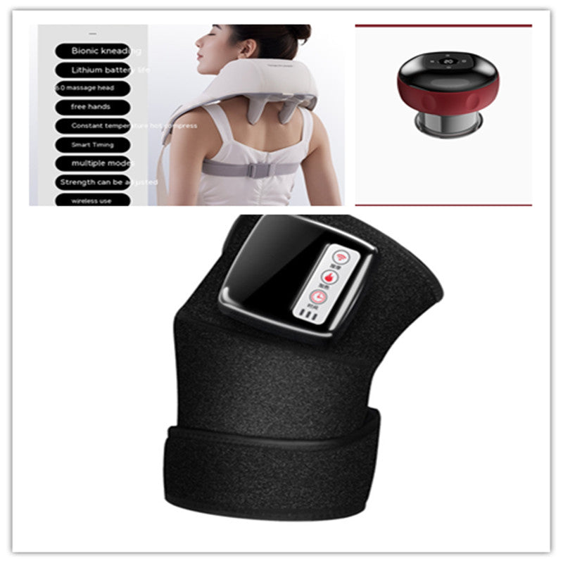 جهاز مساج الركبة بالتدفئة الكهربائية | Electric Infrared Heating Knee Massager Wrap