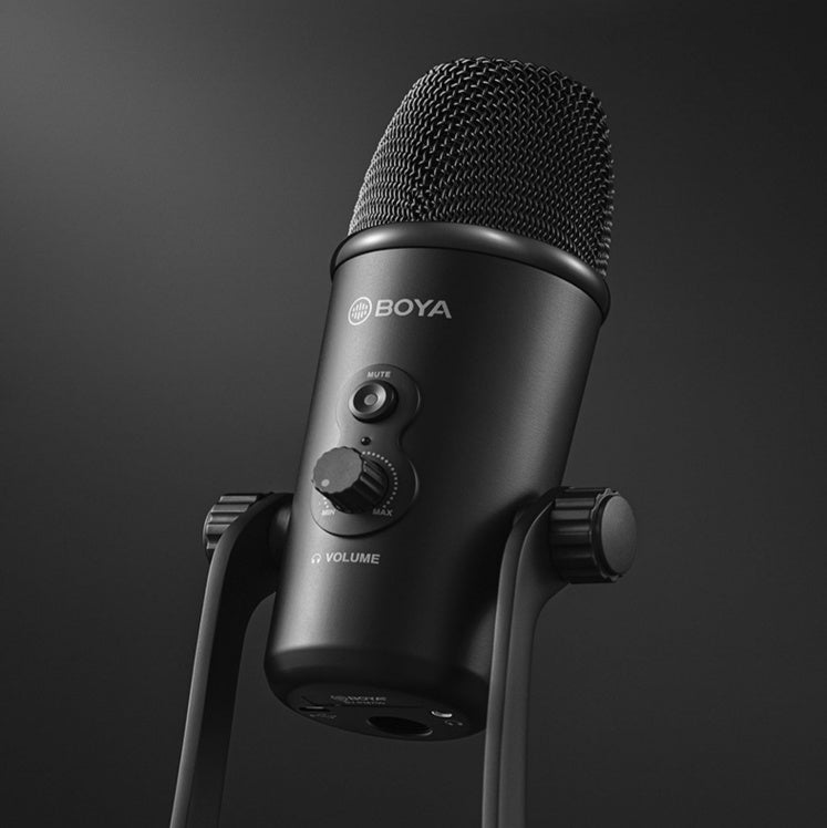 مايكروفون BOYA PM700R كوندنسر USB مع كارد صوت مدمج للتسجيل والبث | BOYA PM700R USB Condenser Microphone Built-in Sound Card Recording
