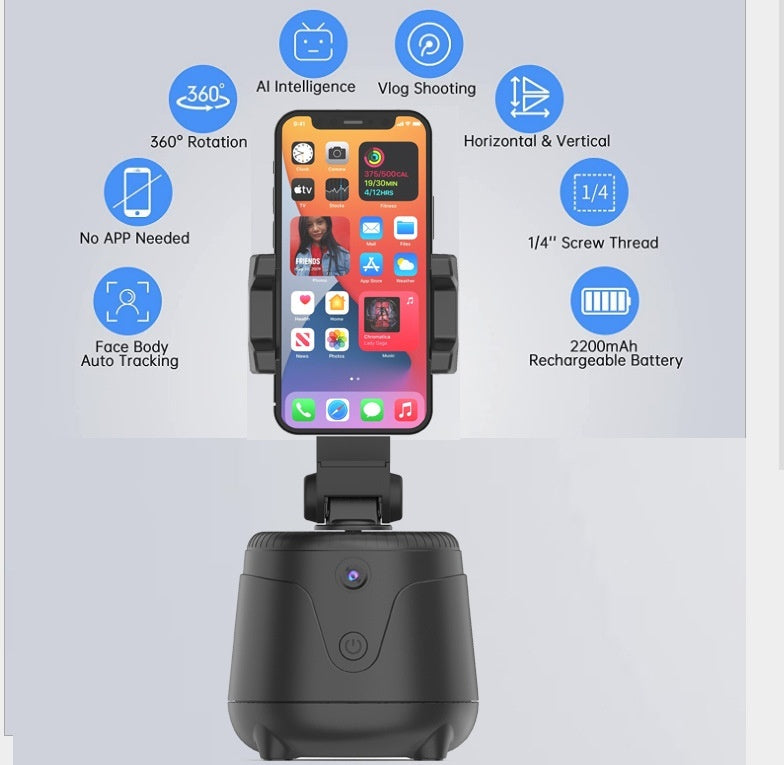جيمبال Q8 ثنائي المحور ذكي بتقنية AI للتعرف على الوجه والتتبع التلقائي | New Dual-axis Q8 Intelligent AI Face Recognition Automatic Mobile Phone Tracking Head Stabilizer