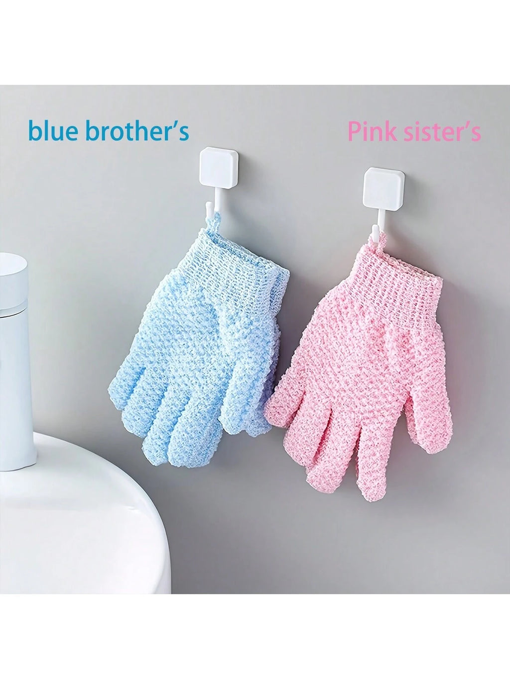 1/2 Pieces Exfoliating Shower Gloves, Shower Gloves Towel Bath Gloves, Reversible Exfoliating Gloves for Spa, Massage and Body Scrub, Body Scrub Bath Accessories Home Bathroom Decor Fall Decor Back to School