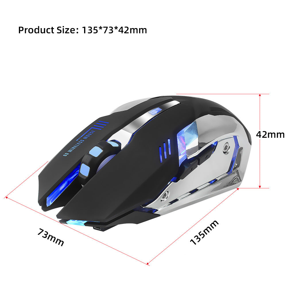 ماوس جيمينج لاسلكي 2.4G مضيء HXSJ للألعاب | HXSJ New Wireless Mouse 2.4G Gaming Mouse Glowing Mouse