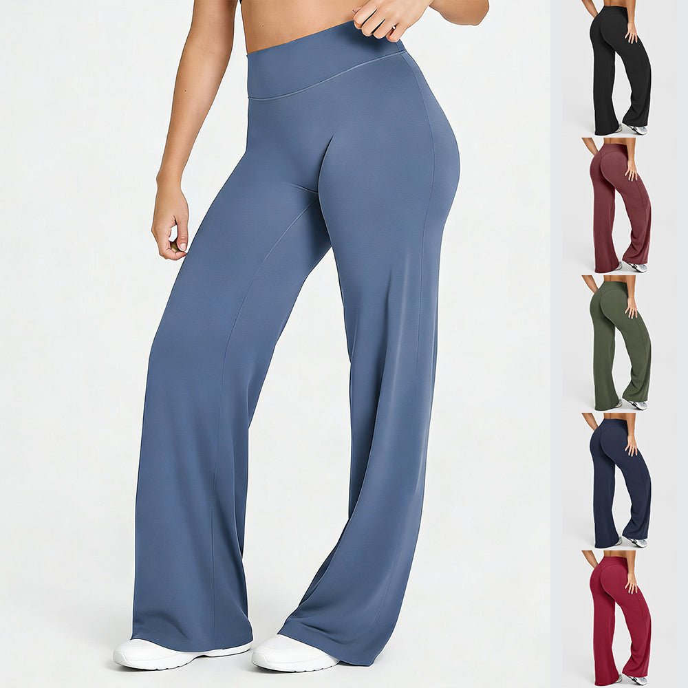 بنطال يوغا نسائي مستقيم للتمارين واللياقة | Women's Straight-leg Yoga Pants Exercise And Fitness Trousers