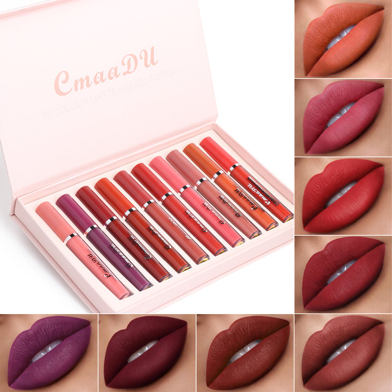 أحمر شفاه مات مقاوم للماء لا يلتصق بالكوب | Women's Non-stick Cup Waterproof Matte Lipstick