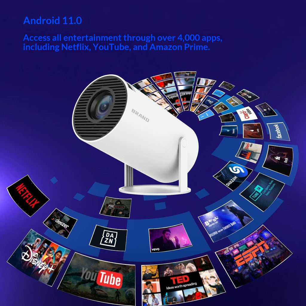 جهاز عرض ذكي مصغر HY300 | HY300 Mini Smart Home Projector