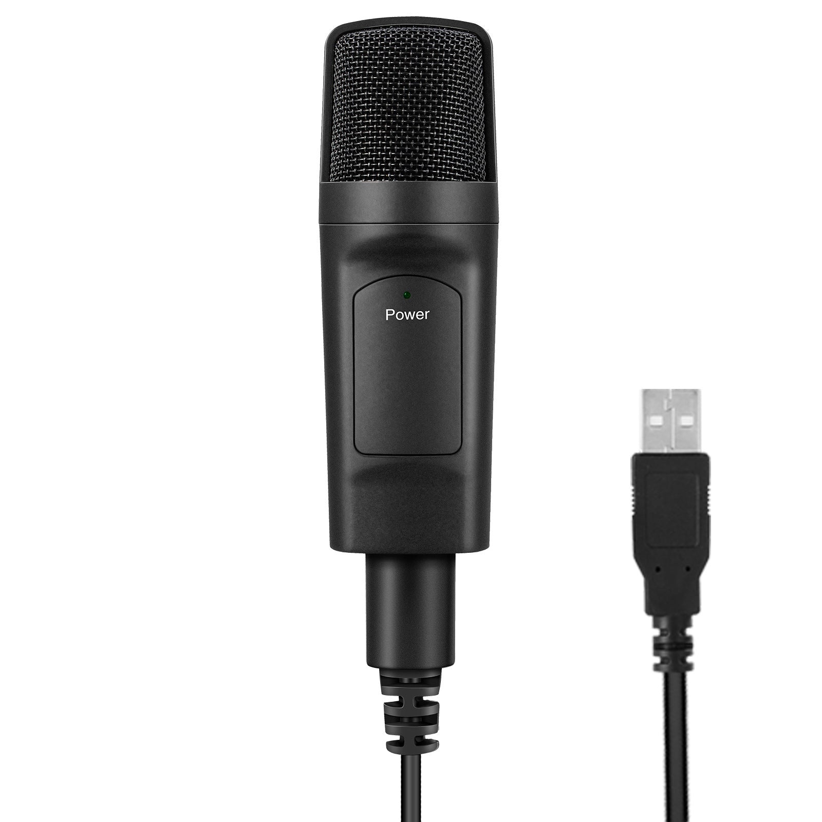 مايكروفون USB كوندنسر للكمبيوتر والبث المباشر | USB Condenser Microphone for Computer Desktop & Live Recording