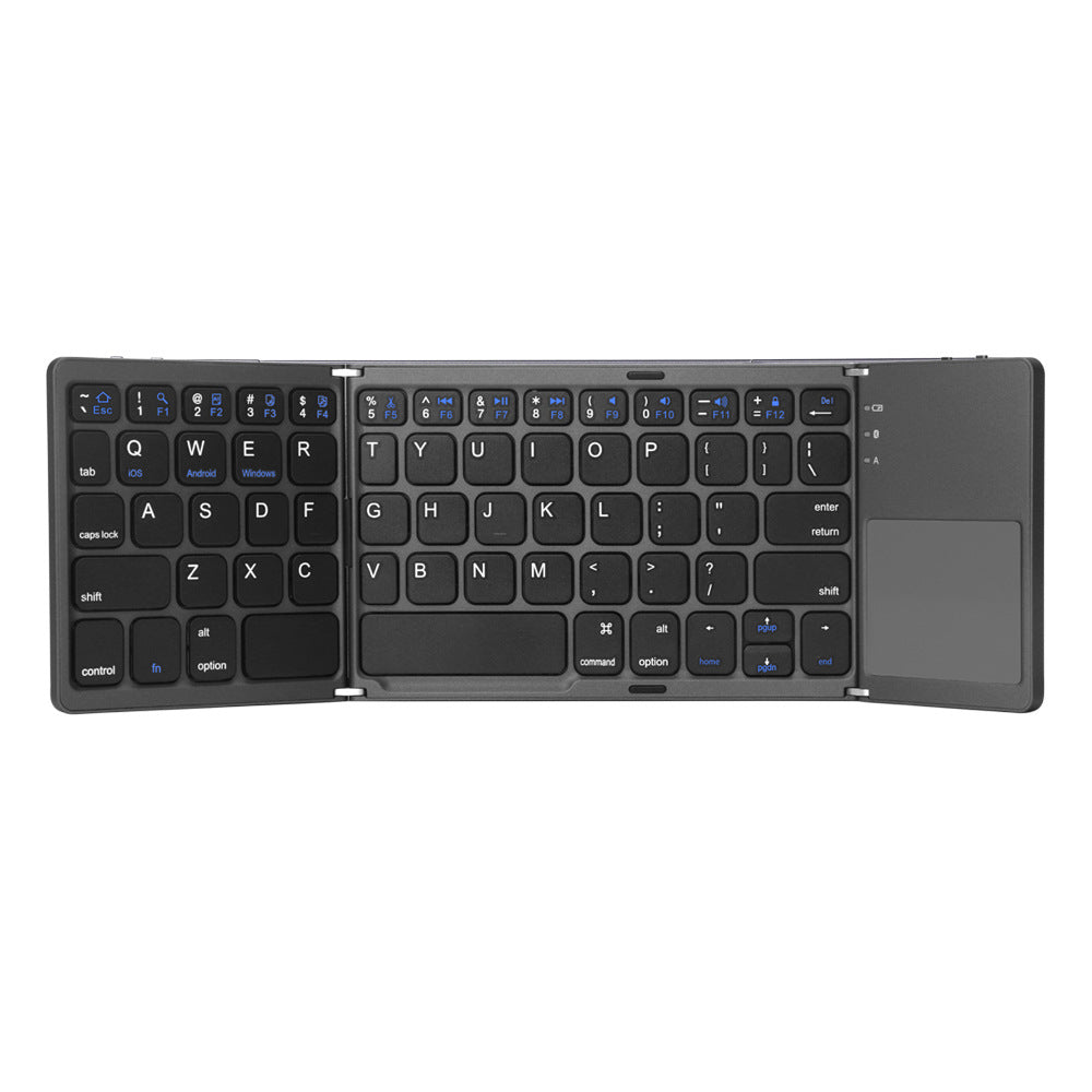 كيبورد لمسي رفيع ثلاثي الطي محمول | Ultra-thin Tri-fold Folding Touch Keyboard