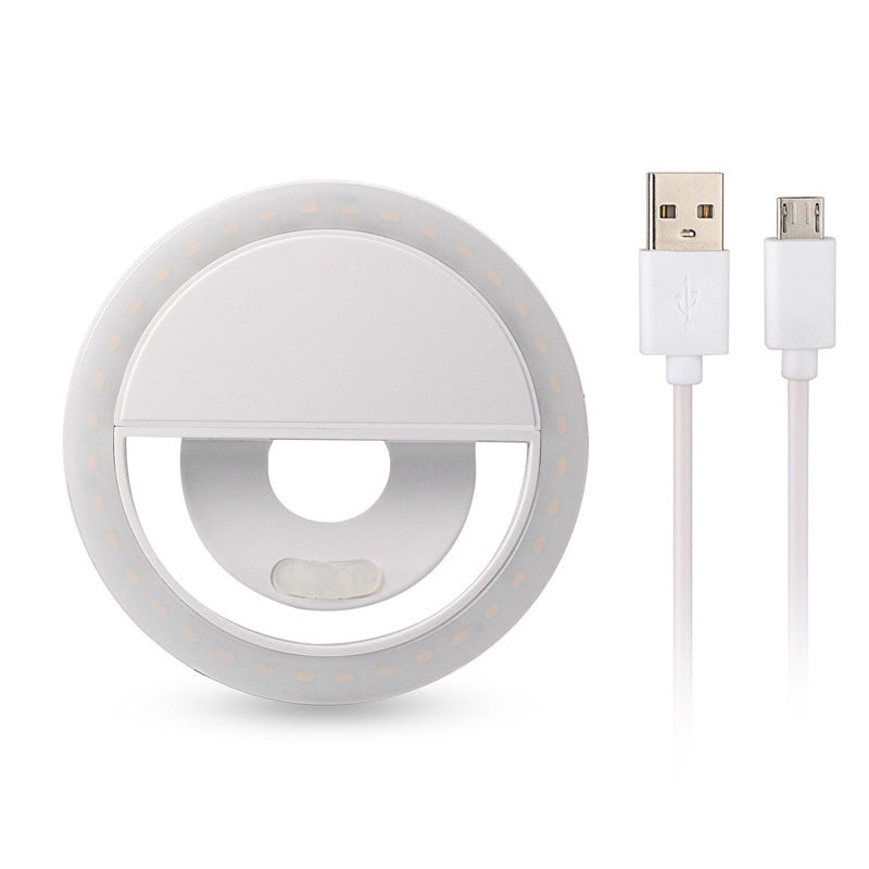سيلفي سماعة الموبايل USB موديل RK12 | الهاتف المحمول صورة شخصية ملء ضوء USB شحن RK12