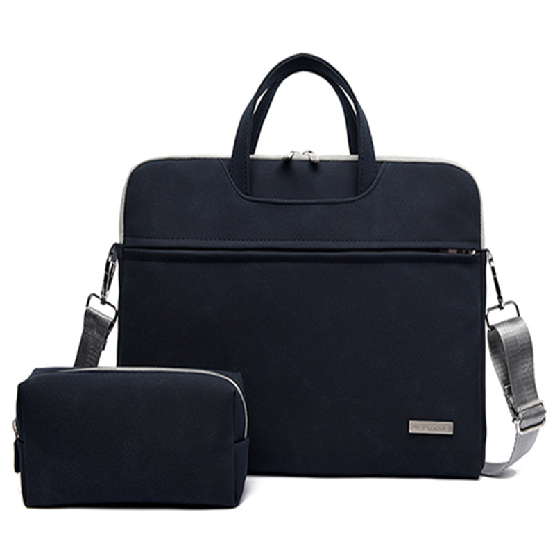 حقيبة لابتوب جلد PU نسائية مع حامل ماوس للماكبوك 13-15.6 بوصة | PU Leather Women Laptop Bag Notebook Briefcase For Macbook 13.3 14 15.6 Inch With Mouse Bag