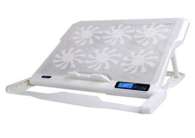 لوحة تبريد لابتوب بشاشة LCD وسرعات متعددة بحامل قابل للتعديل | Laptop Cooling Board LCD Display Multi-speed With Adjustable Stand