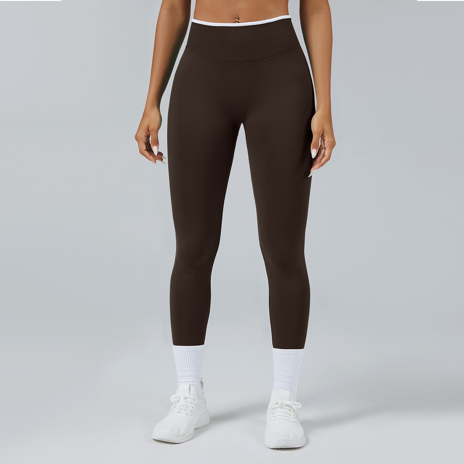 بنطال يوغا سلس عالي الخصر سريع الجفاف | Seamless Knitted Tight High Waist Quick-drying Sports Yoga Pants