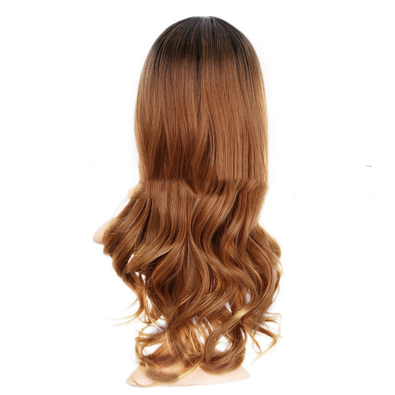 Wig Foreign Trade Wig Female Gradient Chemical Fiber Wig | باروكة نسائية متدرجة من الألياف الكيميائية