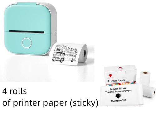 طابعة ملصقات حرارية محمولة بلوتوث للصور والبطاقات والأسئلة | Portable Mini Thermal Label Printer Home Photo Printer Bluetooth Mini Label Printer