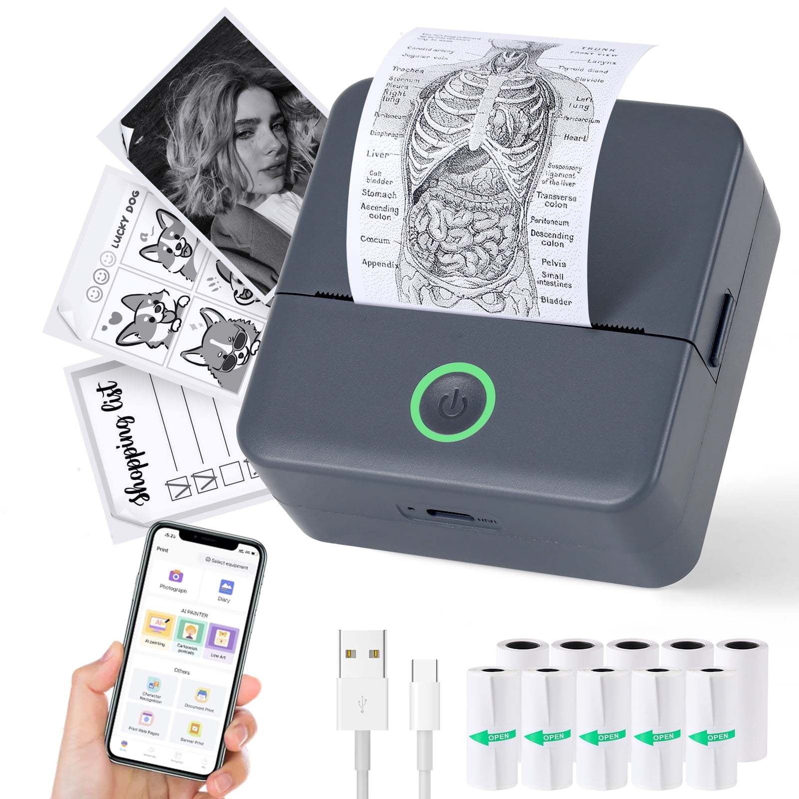 طابعة حرارية محمولة لطباعة الأسئلة الخاطئة للطلاب | Portable Thermal Printer For Wrong Questions