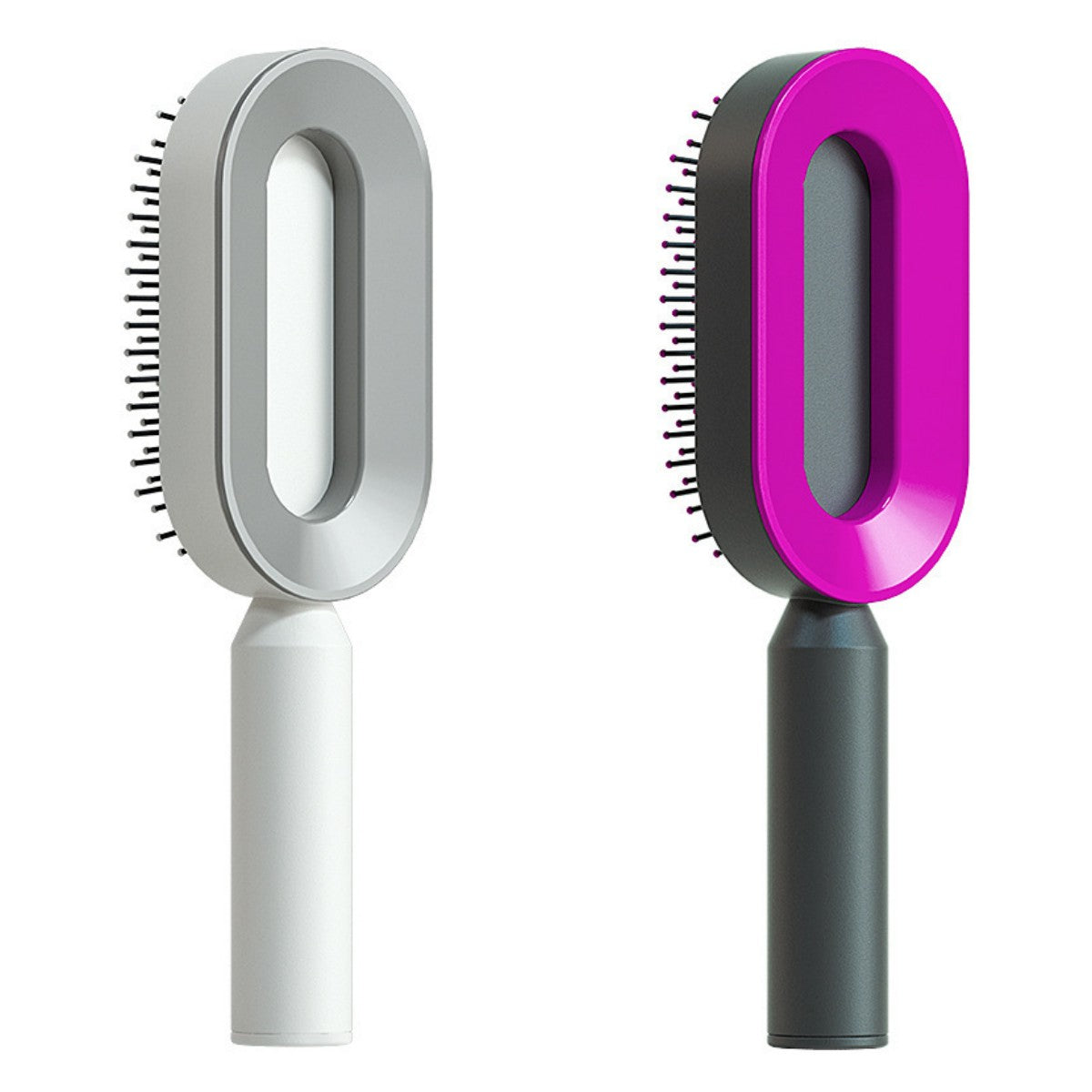 فرشاة شعر ذاتية التنظيف بضغطة واحدة مضادة للكهرباء لمساج فروة الرأس | Self Cleaning Hair Brush One-key Cleaning Anti-Static Airbag Massage Scalp Comb
