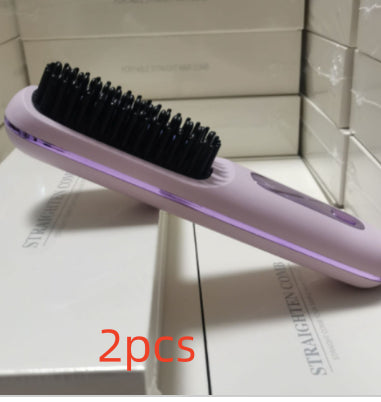 مشط تمليط لاسلكي 2 في 1 | 2 In 1 Straight Hair Comb Wireless Hair Straightener Brush