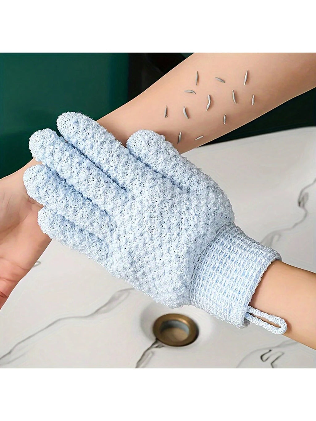 1/2 Pieces Exfoliating Shower Gloves, Shower Gloves Towel Bath Gloves, Reversible Exfoliating Gloves for Spa, Massage and Body Scrub, Body Scrub Bath Accessories Home Bathroom Decor Fall Decor Back to School