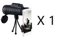 تلسكوب أحادي العين قابل للتكبير مع بوصلة وحامل هاتف وحامل ثلاثي | Monocular Telescope Zoom Scope with Compass Phone Mount Tripod