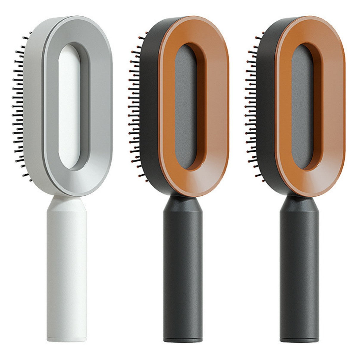 فرشاة شعر ذاتية التنظيف بضغطة واحدة مضادة للكهرباء لمساج فروة الرأس | Self Cleaning Hair Brush One-key Cleaning Anti-Static Airbag Massage Scalp Comb