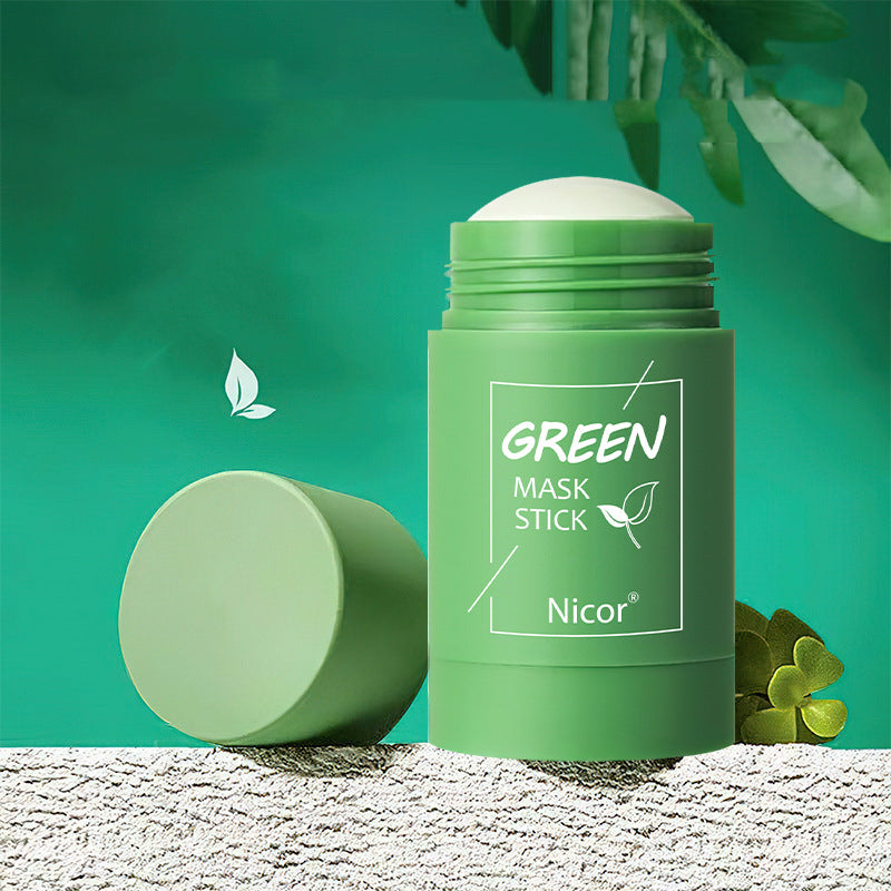 ماسك طين الشاي الأخضر مضاد للحبوب | Cleansing Green Tea Clay Mask Anti-Acne Whitening Seaweed Skin Care