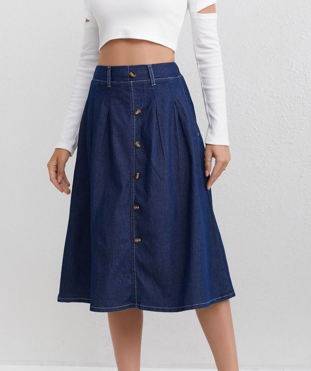 تنورة جينز نسائية كاجوال | Womens Casual Denim Skirt