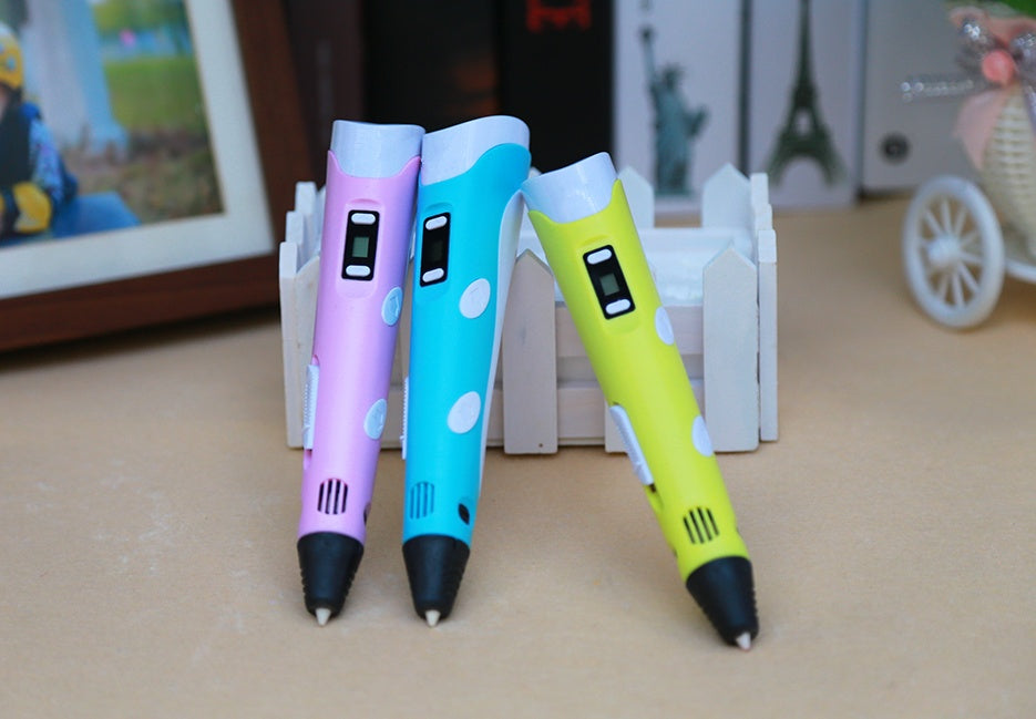 قلم طباعة ثلاثية الأبعاد للأطفال رسم وإبداع | 3D Print Pen Graffiti Stereoscopic Paintbrush Children Puzzle Painting Toy