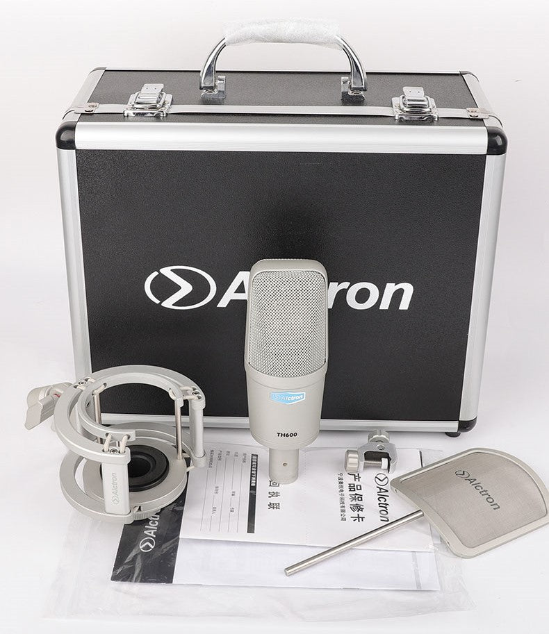 مايكروفون كوندنسر TH600 بحجرة كبيرة XLR للتسجيل الاحترافي | TH600 Large Diaphragm Condenser Microphone XLR Professional Recording