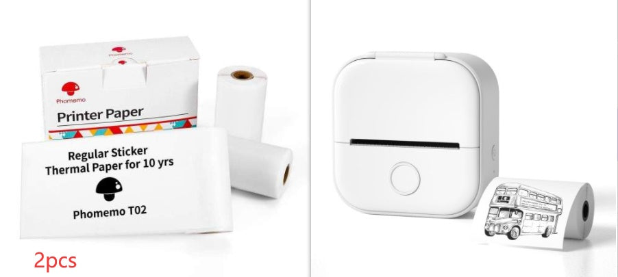طابعة ملصقات حرارية محمولة بلوتوث للصور والبطاقات والأسئلة | Portable Mini Thermal Label Printer Home Photo Printer Bluetooth Mini Label Printer